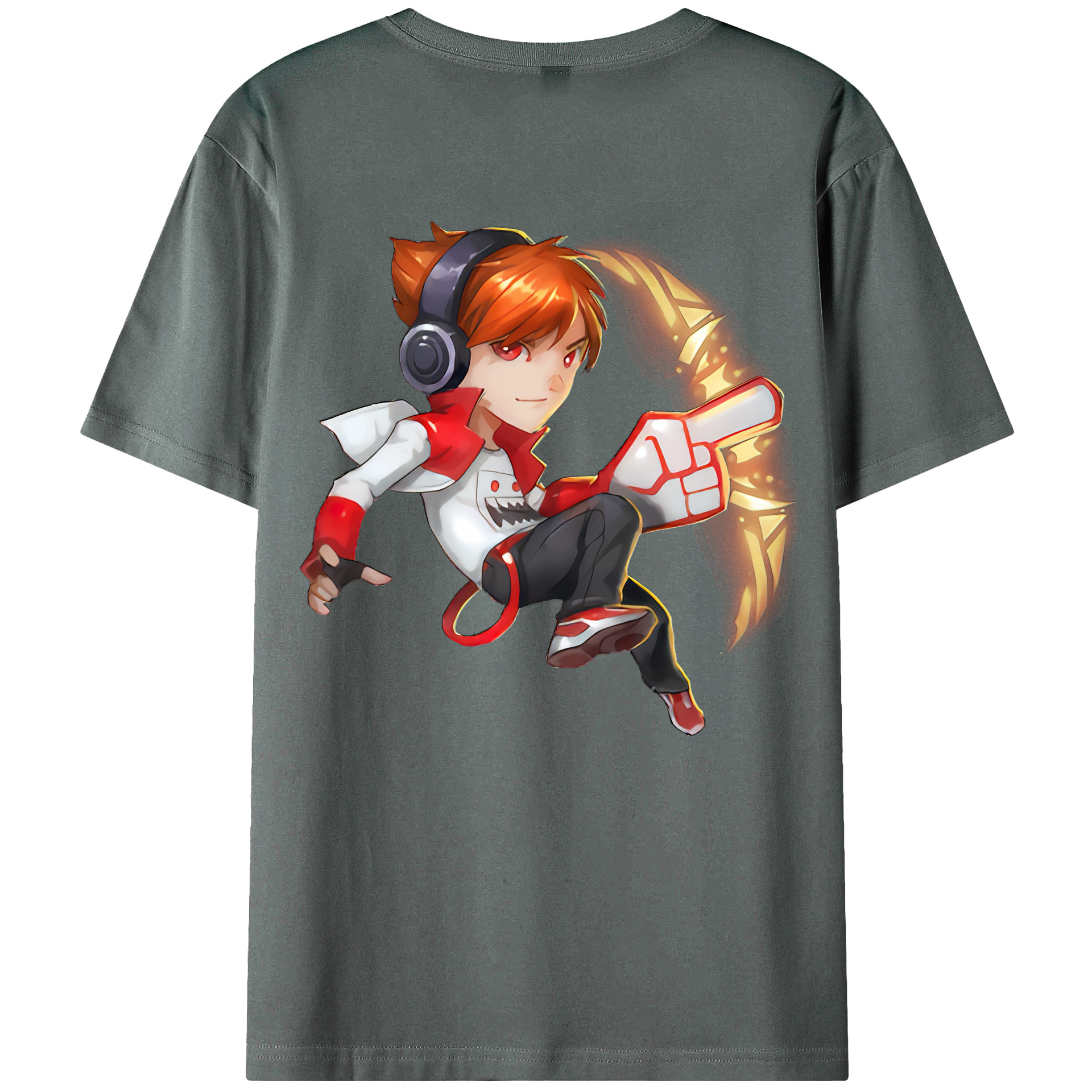 （画像用） リーグ・オブ・レジェンド League of Legends LOL 綿100％ メンズ半袖Tシャツ（バックプリント） 通気性